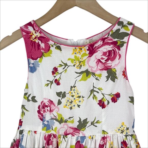 The Children’s Place Sleeveless Floral Tulle Lined Dress Size 6X/7 - Picture 3 of 7